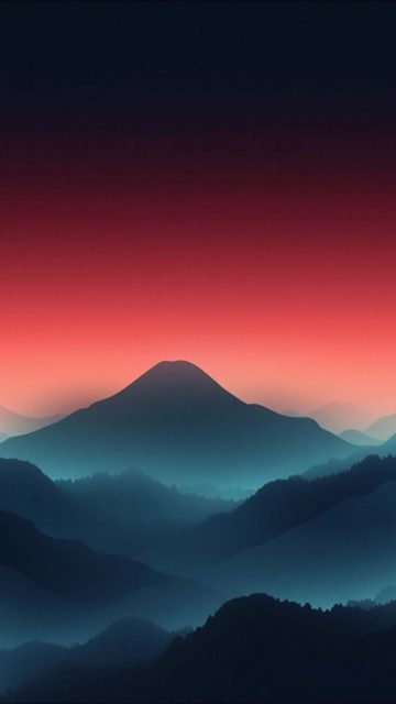 Mist Forest Mountains iPhone Wallpaper HD