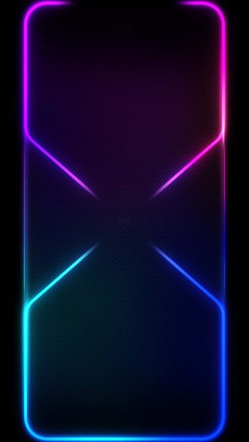 Neon Borders Background iPhone Wallpaper 4K