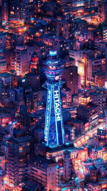 Osaka Tower Tokyo iPhone Wallpaper 4K