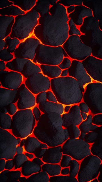 Red Lava Stones iPhone Wallpaper 4K