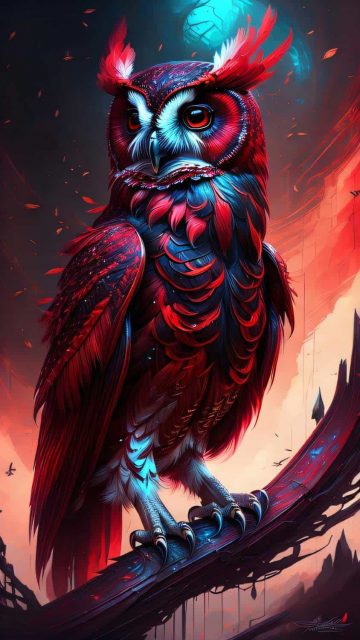 Red Owl iPhone Wallpaper HD