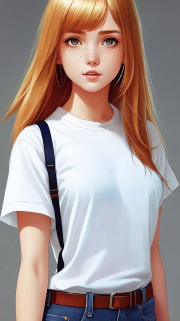 Redhead Anime Girl iPhone Wallpaper 4K