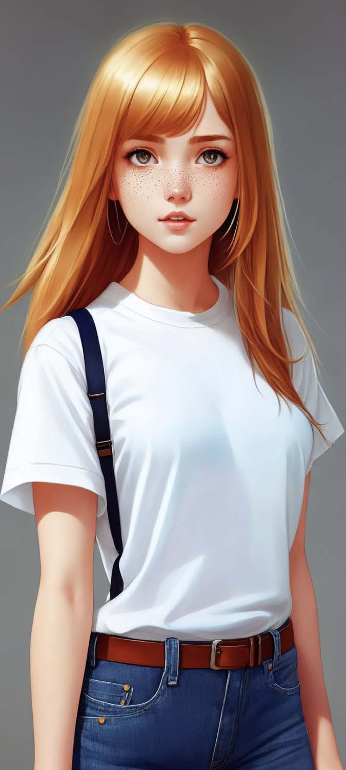 Redhead Anime Girl iPhone Wallpaper 4K