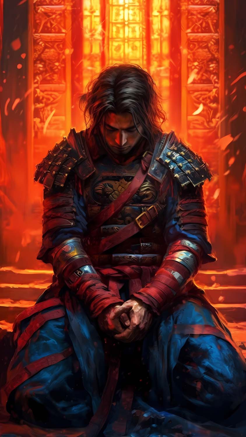 Sad Warrior iPhone Wallpaper HD