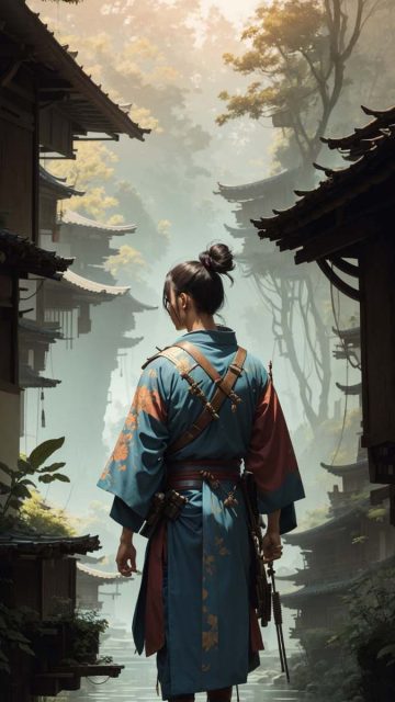 Samurai Girl iPhone Wallpaper 4K