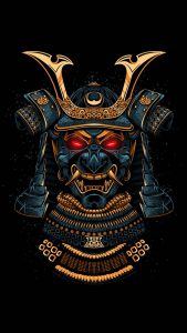 Samurai Golden Mask iPhone Wallpaper HD