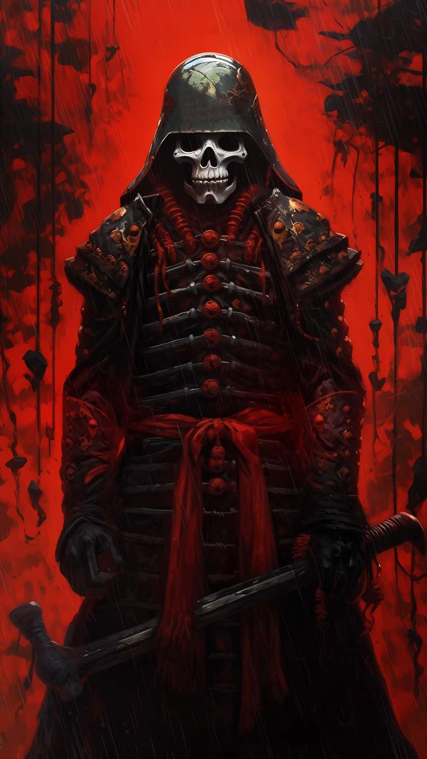 Samurai Skull iPhone Wallpaper HD