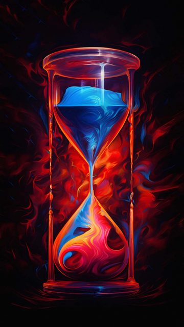 Sand Timer Art iPhone Wallpaper HD