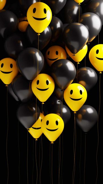 Smile Balloons iPhone Wallpaper HD