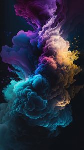 Smoke Bomb Cloud iPhone 15 Wallpaper