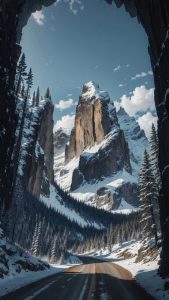 Snow Rock Mountain iPhone Wallpaper 4K