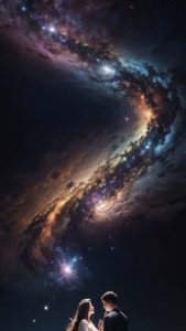 Space Couple iPhone Wallpaper 4K