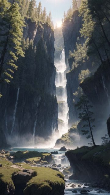 Stunning Nature Waterfalls iPhone Wallpaper 4K