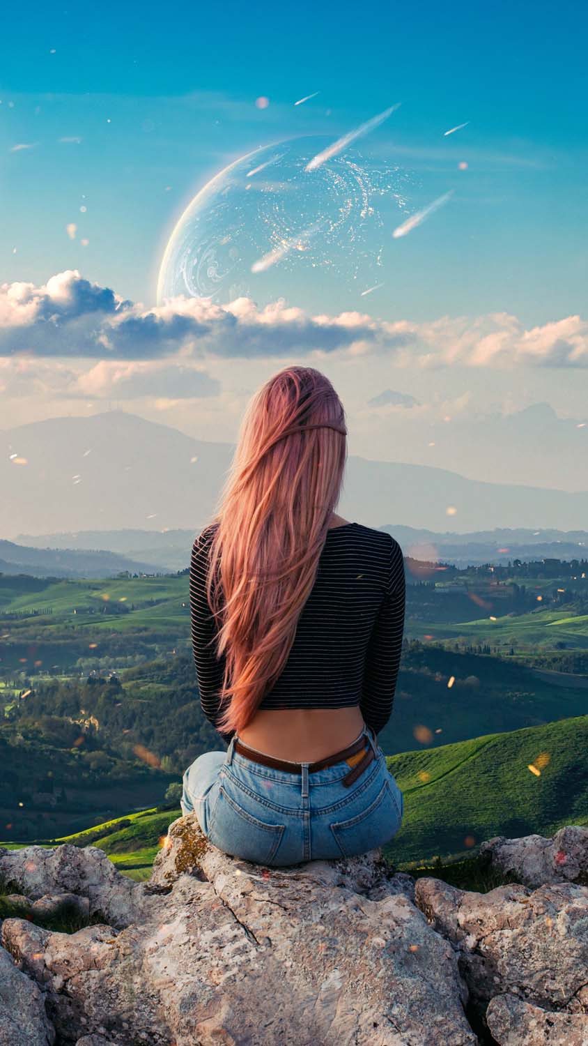 Views and Girl iPhone Wallpaper HD