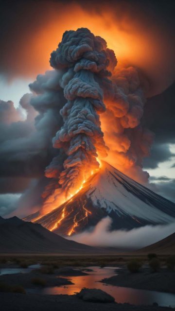 Volcano Cloud iPhone Wallpaper HD