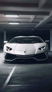 White Lambo iPhone Wallpaper HD