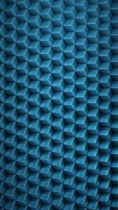 3D Blue Cubes iPhone Wallpaper 4K