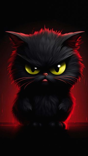 Angry Cat iPhone Wallpaper 4K
