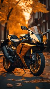 Autumn Sports Bike iPhone Wallpaper 4K
