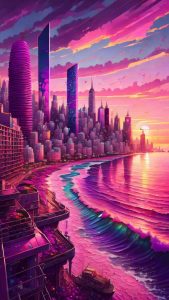 Beach City iPhone Wallpaper 4K