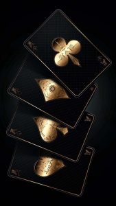 Black Poker Cards iPhone Wallpaper 4K