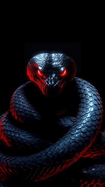 Black Snake iPhone Wallpaper 4K