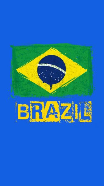 Brazil Flag iPhone Wallpaper 4K
