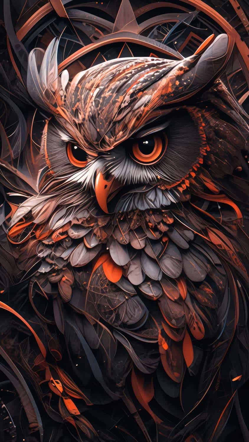 Brown Owl iPhone Wallpaper 4K