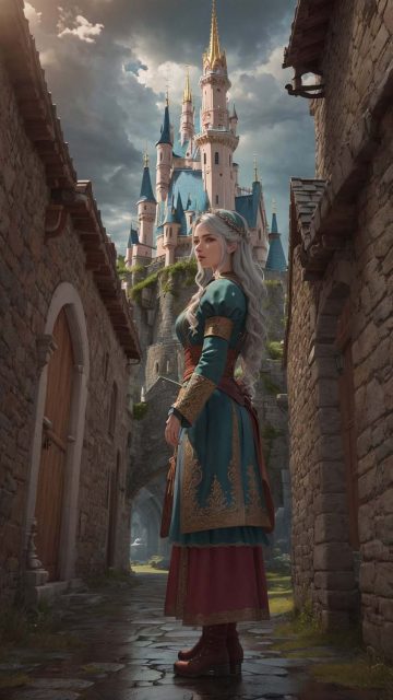 Castle Princess iPhone Wallpaper 4K