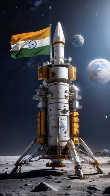 Chandrayaan 3 Vikram Lander ISRO iPhone Wallpaper 4K