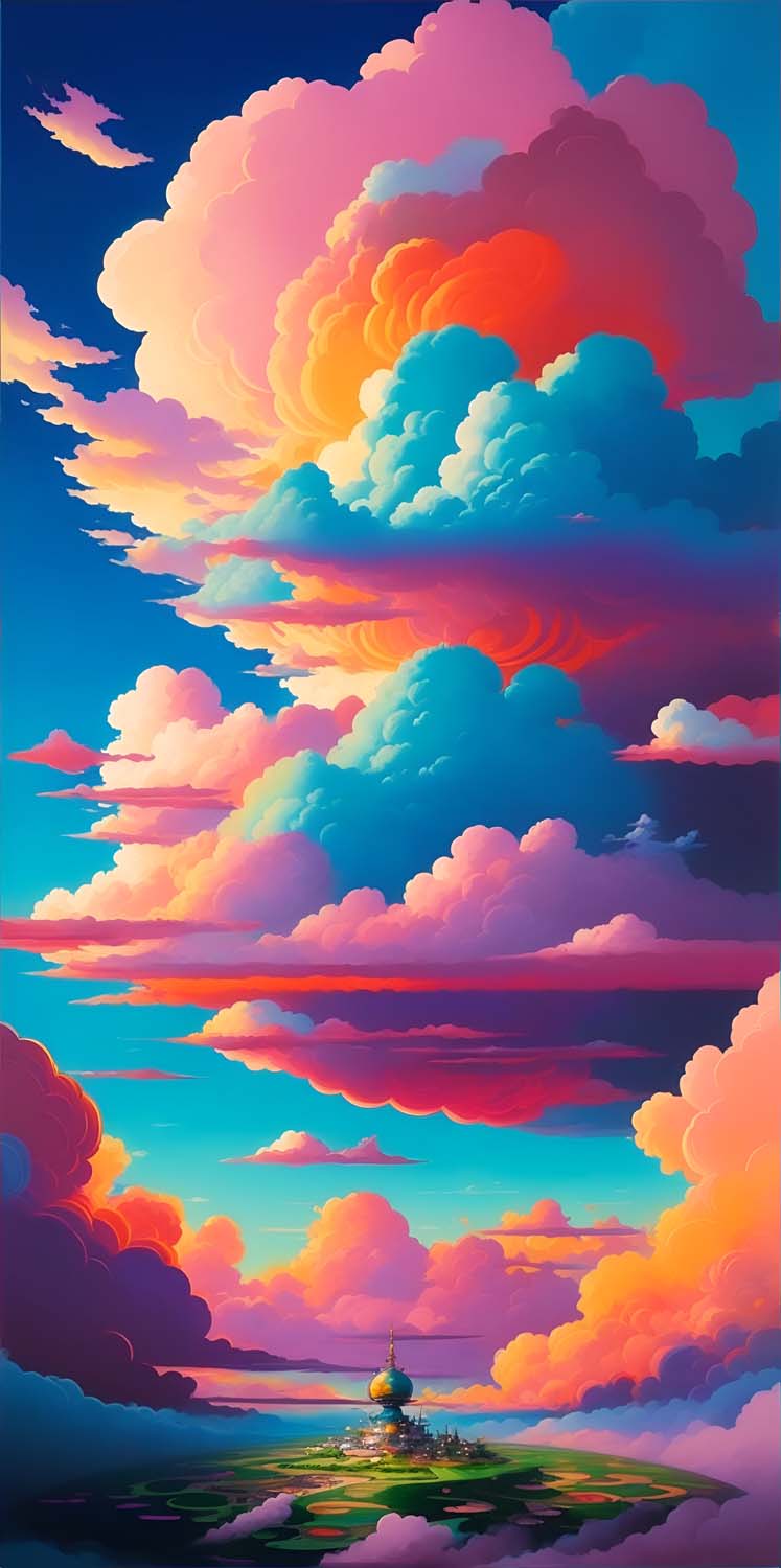 Colorful Clouds iPhone Wallpaper 4K