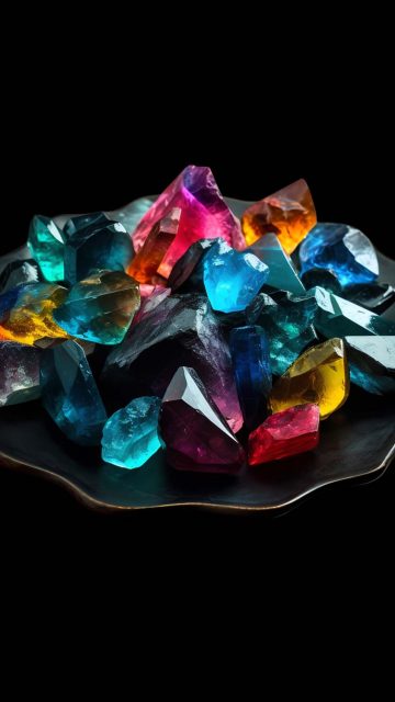 Colorful Gemstones iPhone Wallpaper 4K