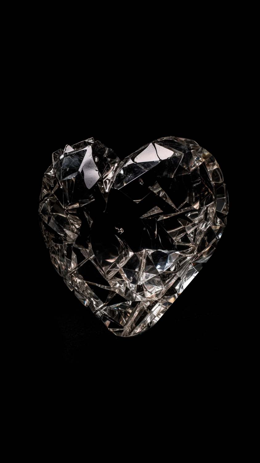 Crystal Heart iPhone Wallpaper 4K