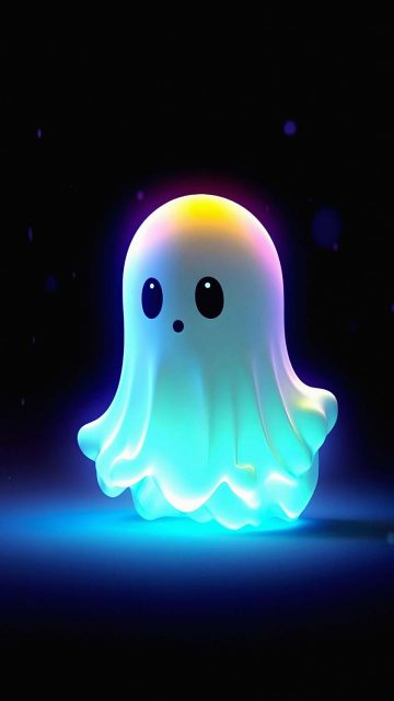 Cute Ghost iPhone Wallpaper 4K