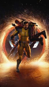 Deadpool and Wolverine in Deadpool 3 iPhone Wallpaper 4K