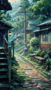 Green Village iPhone Wallpaper 4K