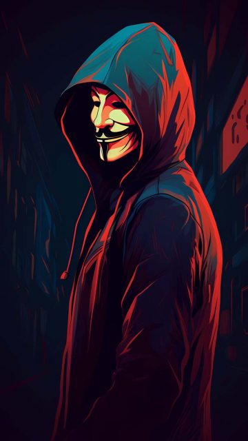Hoodie Anonymous iPhone Wallpaper 4K