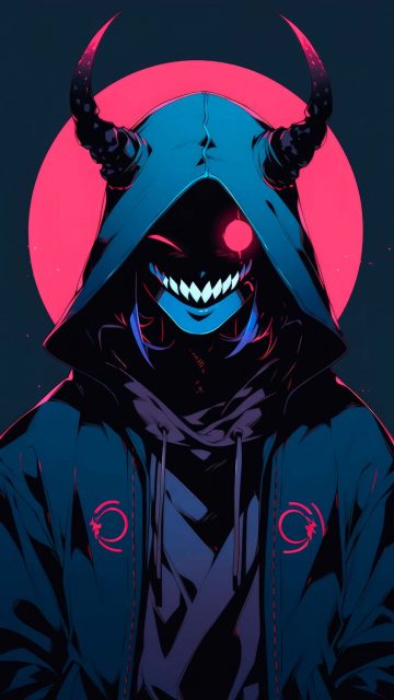 Hoodie Devil iPhone Wallpaper 4K