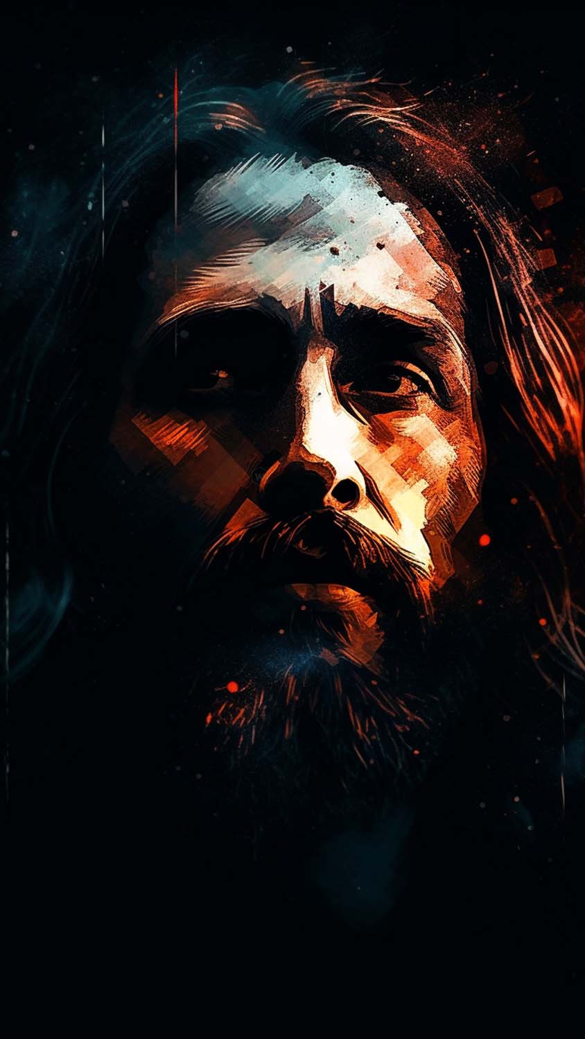 Jesus Face iPhone Wallpaper 4K