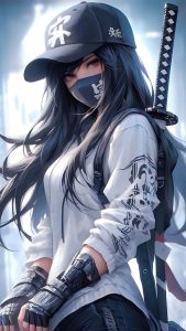 Katana Girl Gamer iPhone Wallpaper 4K