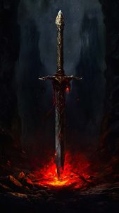 Lava Sword iPhone Wallpaper 4K