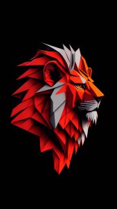 Lion Polygon iPhone Wallpaper 4K