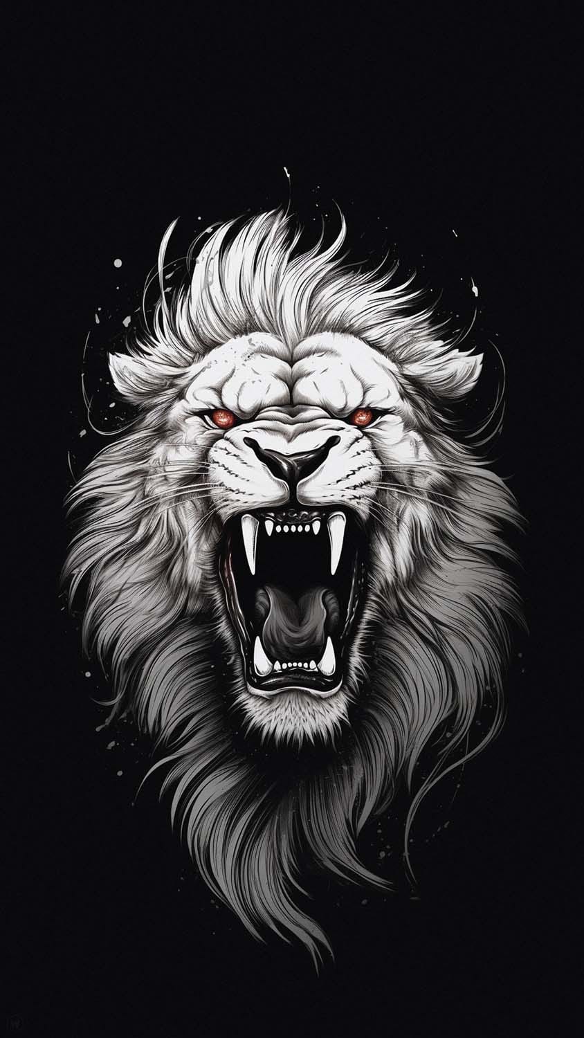 Lion Roar iPhone Wallpaper 4K