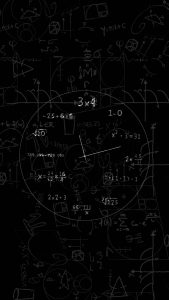 Math Clock iPhone Wallpaper 4K