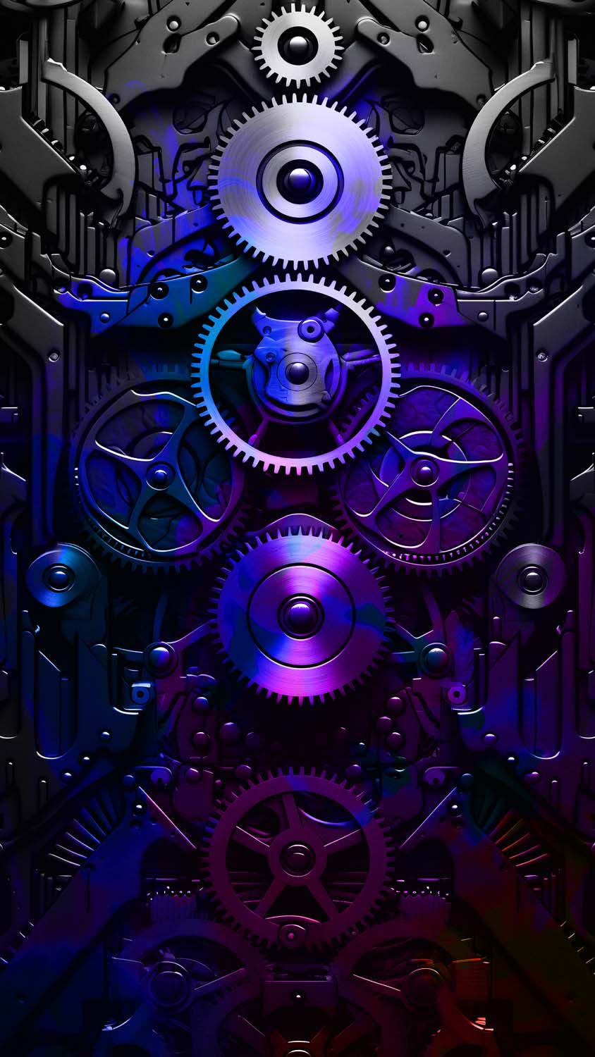 Mechanical Gears iPhone Wallpaper 4K