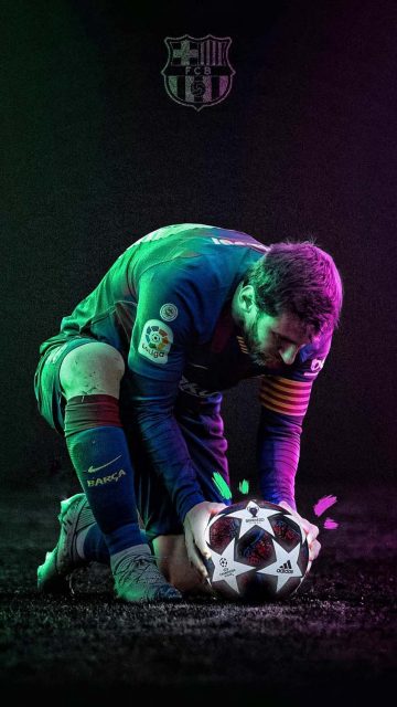 Messi Ready to Goal iPhone Wallpaper 4K