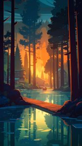 Morning River iPhone Wallpaper 4K