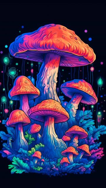 Mushrooms iPhone Wallpaper 4K
