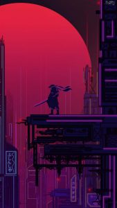 Night Time Samurai iPhone Wallpaper 4K