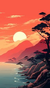 Ocean Shore Sunrise iPhone Wallpaper 4K